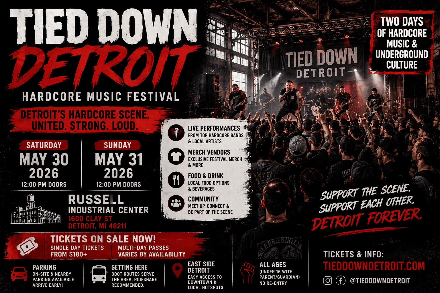 Tied Down Detroit 2026 event graphic