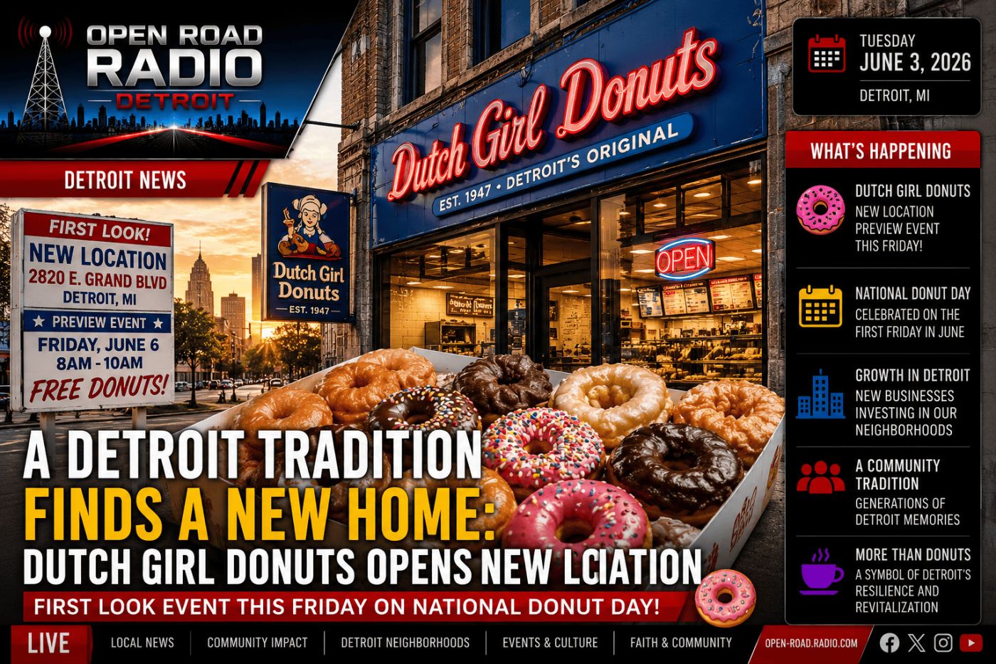 A Detroit Institution Since 1947: Dutch Girl Donuts Writes A New Chapter