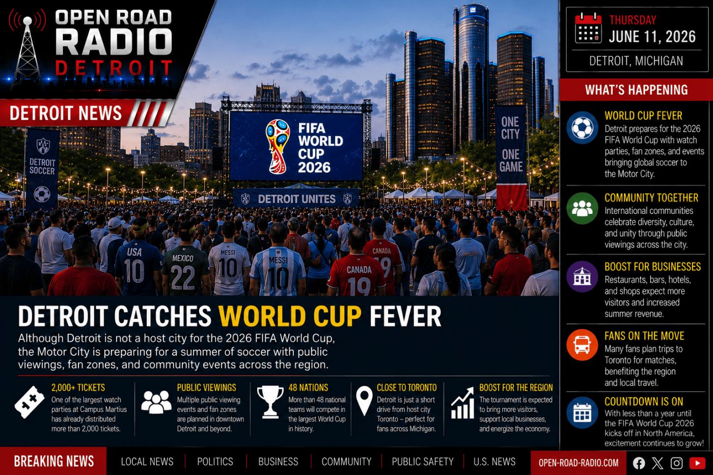 A Global Event Comes Close To Home: Detroit Prepares For World Cup Fever