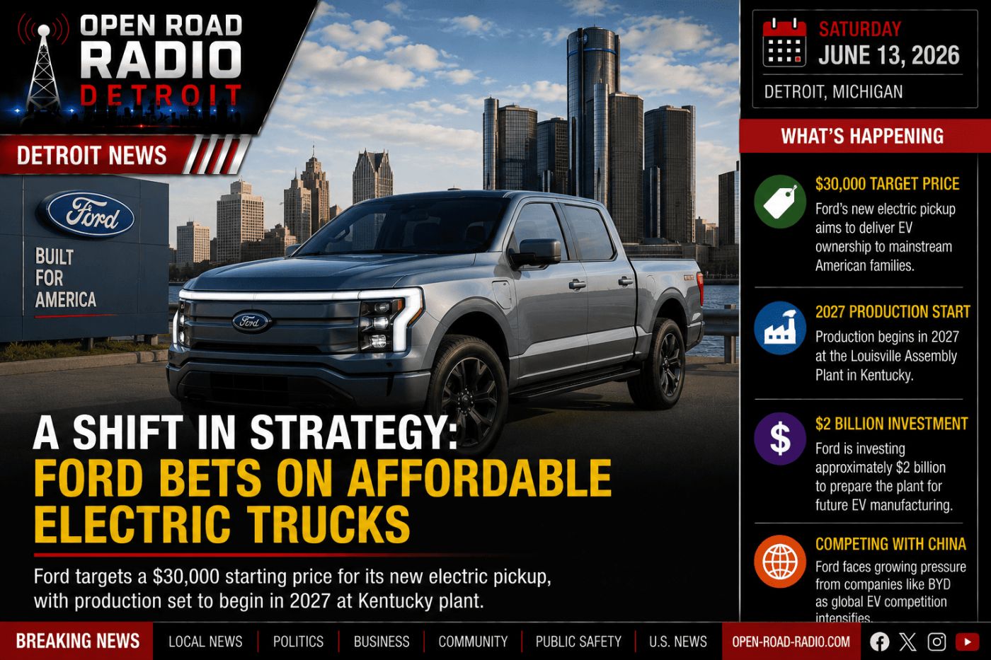 A Shift In Strategy: Ford Bets On Affordable Electric Trucks