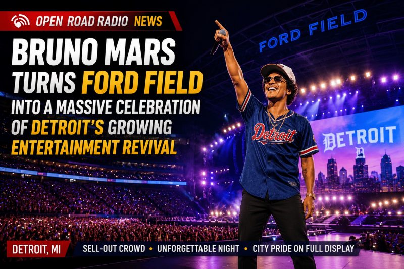 Bruno Mars Turns Ford Field Into a Massive Celebration of Detroit’s Growing Entertainment Revival
