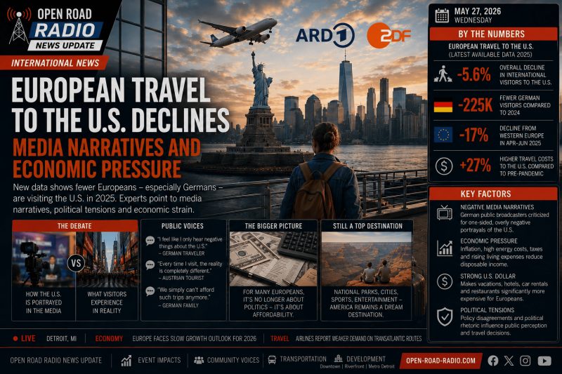 European Travel To The U.S. Declines Amid Media Narratives And Economic Pressure