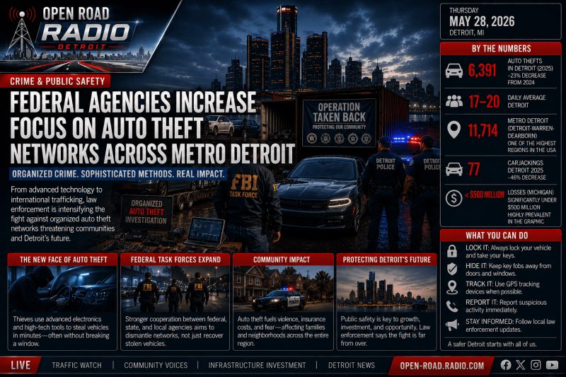 Federal Agencies Increase Focus On Organized Auto Theft Networks Across Metro Detroit