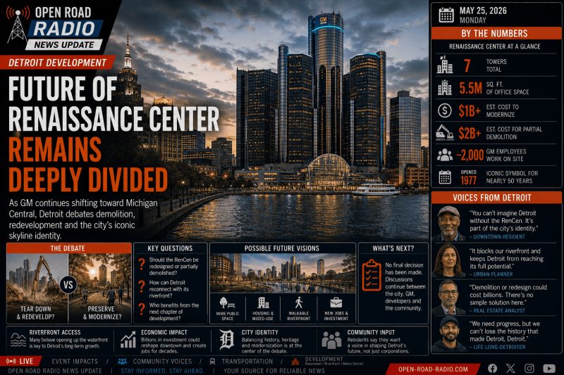 Future of Detroit’s Renaissance Center Remains Deeply Divided
