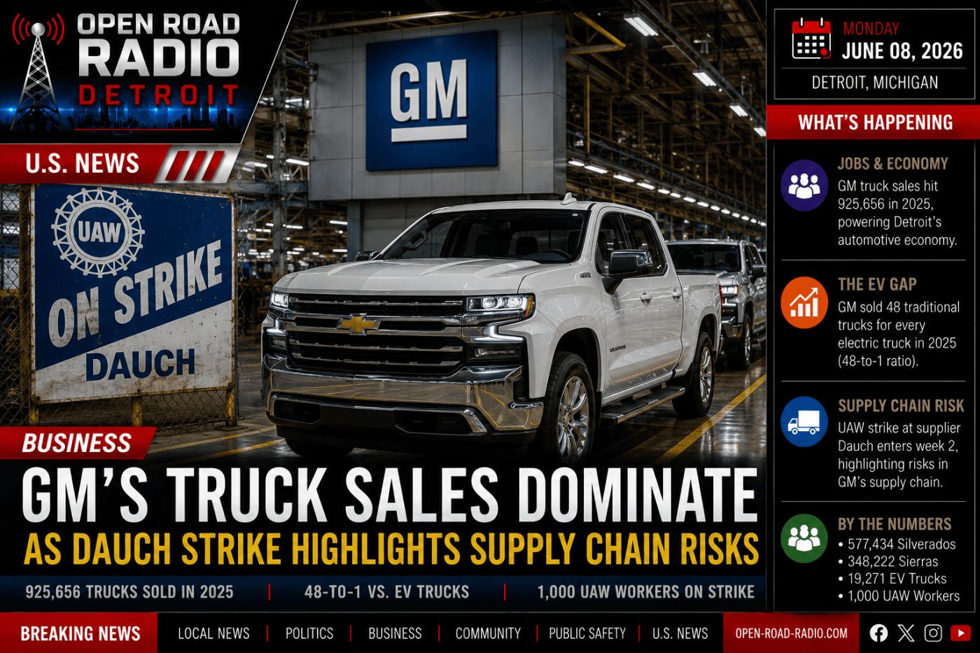 GM's Truck Sales Dominate As Dauch Strike Highlights Supply Chain Risks