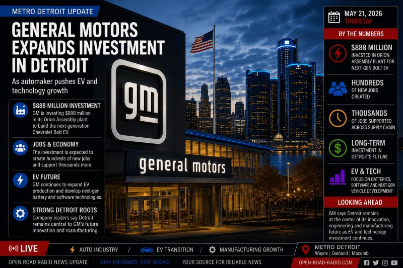 General Motors Expands Investment In Detroit As Automaker Pushes EV And Technology Growth