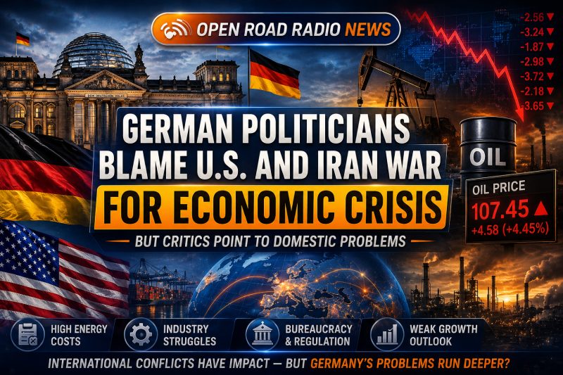 German Politicians Blame U.S. and Iran War for Economic Crisis
