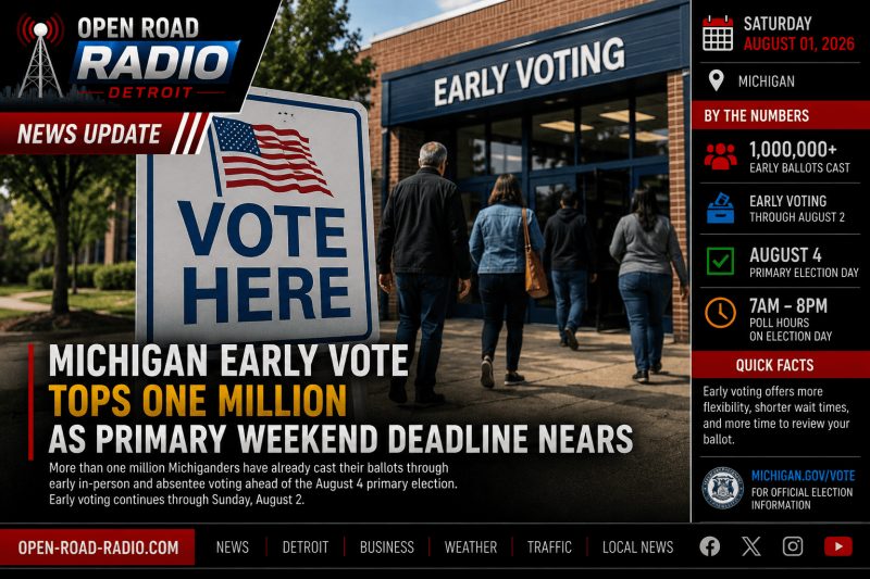 Michigan Early Voting Surpasses One Million Ballots Ahead of Primary Election