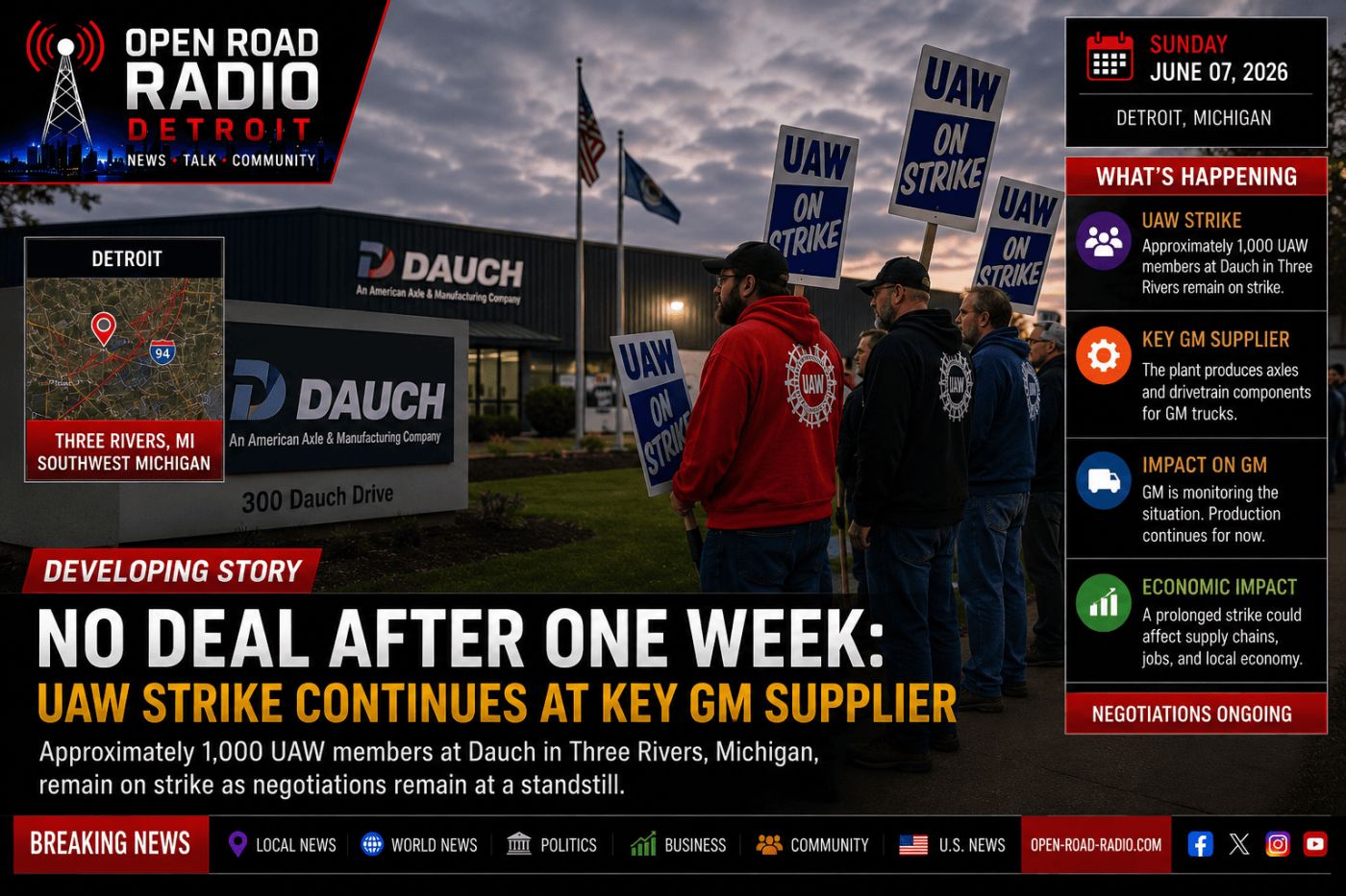 No Deal After One Week: UAW Strike Continues At Key GM Supplier