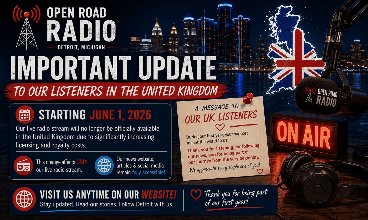 Open Road Radio Announces UK Broadcast Changes Starting June 1, 2026