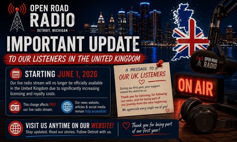 Open Road Radio Announces UK Broadcast Changes Starting June 1, 2026