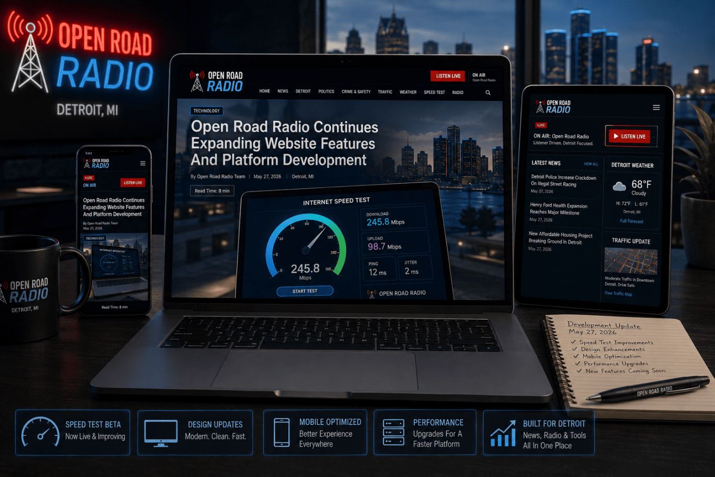 Open Road Radio Continues Website Expansion With New Features And Design Improvements