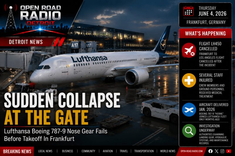 Sudden Collapse At The Gate: Lufthansa Boeing 787 Nose Gear Fails Before Takeoff