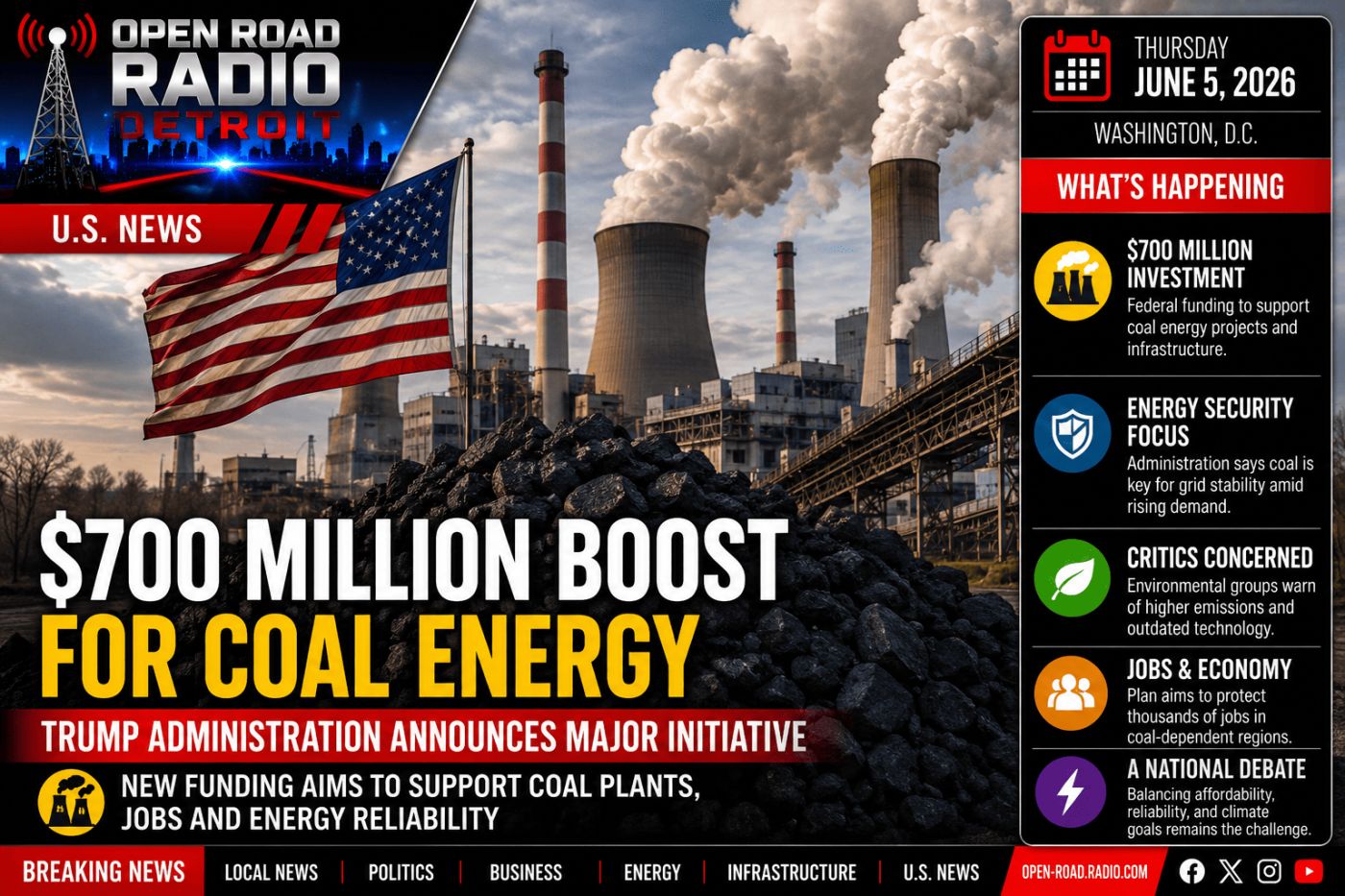 What The Administration Is Proposing: $700 Million Boost for Coal Energy