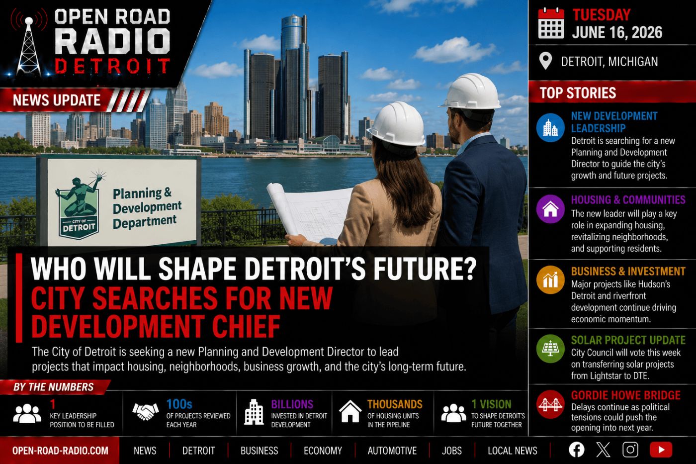 Who Will Shape Detroit's Future? City Searches For New Development Chief